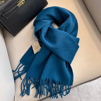Winter Narrow Scarf 28 Color 100% Wool Scarf Hot Selling Solid Color Scarf Men's and Women's Universal Warm and Cold proof Scarf Quick Pick Grocers