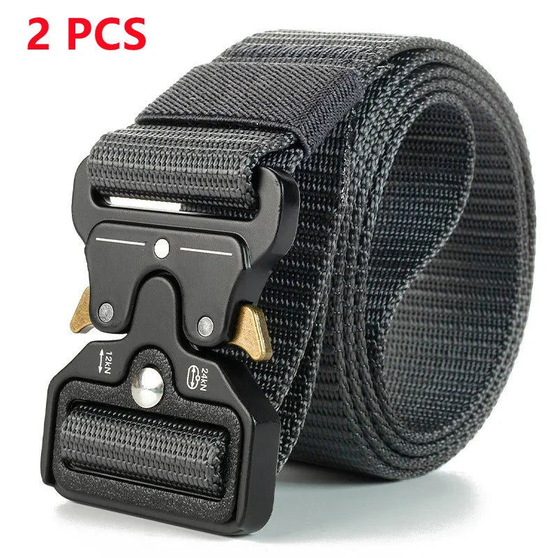 Genuine Tactical Belt Quick Release Outdoor Military Belt Soft Real Nylon Sports Accessories Men And Women Black Belt Quick Pick Grocers