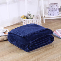 230GSM Coral Fleece Flannel Blankets For Beds Solid Blue Pink Soft Warm Thin Bedspread Sofa Cover Faux Fur Plaid Blanket Purest Peak