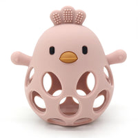 1PC Baby Silicone Teether Toys Cartoon Chick Shape Baby Toys Hollow Out Baby Care Equipment Chewing Training Baby Products Quick Pick Grocers