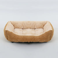 Bed for Dog Cat Pet Square Plush Kennel Medium Small Dog Sofa Bed Cushion Pet Calming Dog Bed House Pet Supplies Winter Quick Pick Grocers