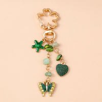 Cute Enamel Flower Butterfly Keychain Women Girls Love Heart Key Ring Pendants Handbag Decor DIY Handmade Jewelry Gifts Quick Pick Grocers