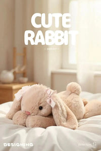 35cm New Simulated Shy Rabbit Doll Stuffed Plush Toy Cartoon Anime Cute Pillow Pillow Pillow Children's Birthday Gift Fun Doll Econic Blanks