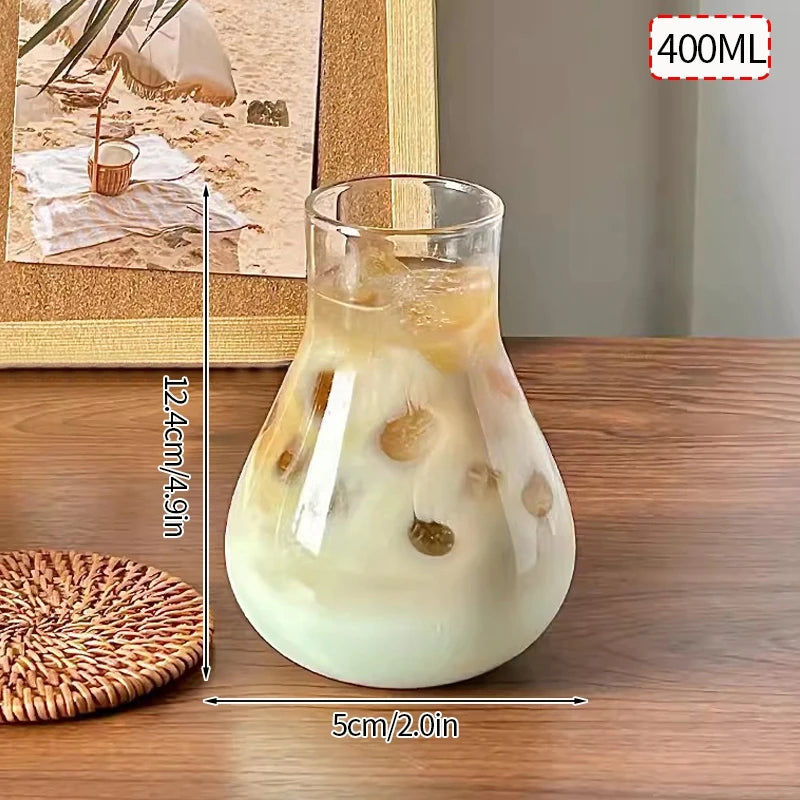 Transparant Drinking Glass Cup Creative Wave Shape Iced Coffee Tumbler Cup Juice Milk Tea Mug Drinkware Water Glasses Ripple Mug Quick Pick Grocers