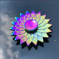 Metal Rainbow Fidget Spinner Colorful EDC Hand Spinner Anti-Anxiety Toy for Children Adult Relieves Stress Finger Spinner Gifts Econic Blanks