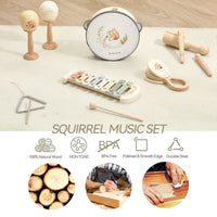Musical Instruments Montessori Music Baby 0 12 Months Toys Drum Xylophone Kids Early Educational Wooden Instruments Baby Toys Purest Peak