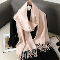 62Color Solid Women Winter Scarf Warm Thicken Cashmere Shawl Outdoor Fashion Luxury Tassels Pashmina Lady Wrap Windproof Scarves Econic Blanks