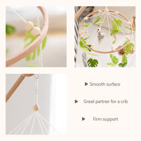 Baby Crib Mobile Rattle Toy For 0-12 Months Cartoon Felt Forest Animal Bed Bell Hanging Wooden Bracket Mobile Newbaby Rattle Toy Purest Peak