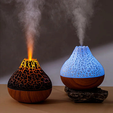 Volcano Air Humidifier 300ml Desktop USB Water Mist Diffuser Purifier Air Freshener Nebulizer with Colorful Ambient Night Light Quick Pick Grocers