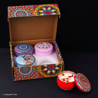 4Pcs/Box Scented Candle Set Gift Islamic Arabian Patterns Fragrance Candle Jar DIY Smokeless Couples Romantic Incense Candles Purest Peak Salt