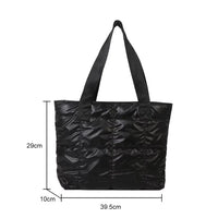 Fashion Ladies Tote Handbags Large Capacity Cotton Padded Shopping Bag Rhombus Portable Handbag Quilted Solid for Leisure Travel Econic Blanks