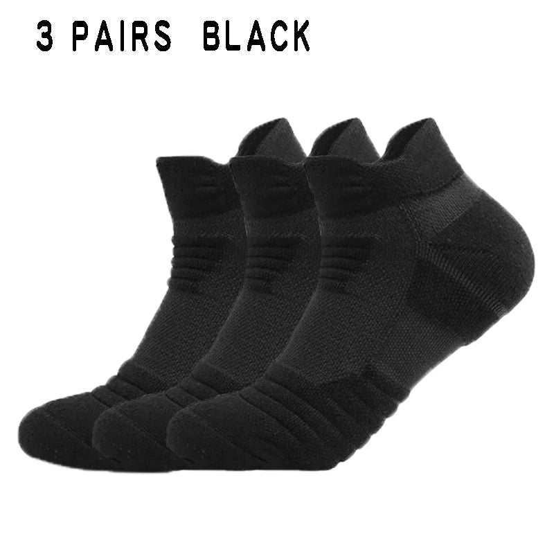 3 Pairs Breathable Mesh Athletic Terry Socks Cushioned Moisture-managing and Durable Reduces Foot for Running Hiking & Sports Quick Pick Grocers