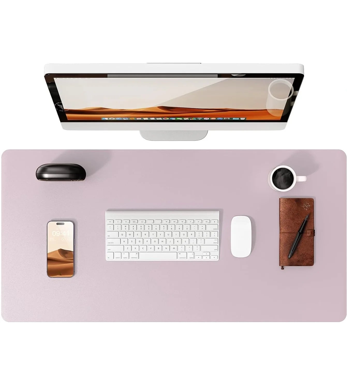 Large Mouse Pad,Office Desk Mat, Leather Desk Pad Protector, Non-Slip PU Leather Desk Blotter, Laptop Desk Pad Quick Pick Grocers