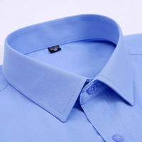 Spring New Men's Striped long-sleeved Shirt Non-ironing Anti-wrinkle Comfortable Breathable Business Casual Fashion Slim Fit Quick Pick Grocers