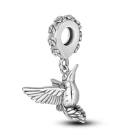 2025 Hot Sale Charms Bead 925 Sterling Silver Pink Butterfly Luminous Firefly Dangle Fit Bangle Bracelet Necklace DIY Jewelry Econic Blanks