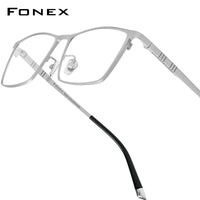 FONEX Titanium Glasses Frame Men Brand Design Square Eyewear Ultralight-Weight Japanese High-end Quality Eyeglasses Frames 85641 Econic Blanks
