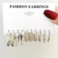 Modyle Gold Color Dangle Earrings Set Butterfly Acrylic Hollow Drop Earrings for Women Heart Hoop Earring Fashion Jewelry Gifts Econic Blanks