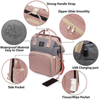 Mommy Bag Lightweight Portable Folding Crib Bed Large-capacity Travel Maternity Bags Baby Backpack Female Mommy Outting Bag Econic Blanks