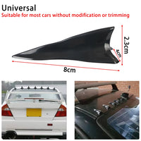 10Pcs Universal PU Rear Roof Shark Fins Spoiler Wing Kit Car Roof Spoiler Bumper Spoiler Shark Fin Diffuser Vortex Generator