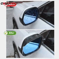 2PCS Car Rearview Mirror Rain Eyebrow Carbon Fiber Sun Visor Shade Cover Protector Clear Vision for Rain Car Mirror Accessories