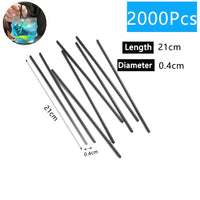 50-6000PCS Black Straws Flexible Drinking Straws Cocktail Straws plastique Drink Tube Straw for Wedding Tea bar Party Wholesale Quick Pick Grocers