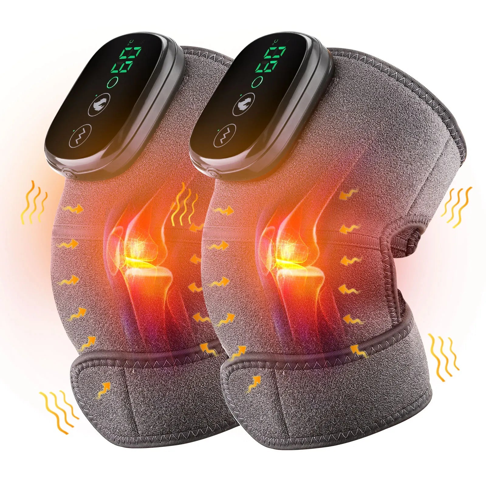 Eletric Heating Knee Massage Device Vibration Knee Pads for Shoulder Elbow Joint Warm Massage Thermal Knee Pad Blood Circulation Quick Pick Grocers