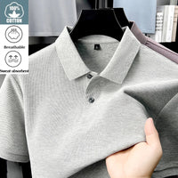 Men's 100% Cotton Polo Shirt - Summer Casual Breathable Tee,19 Colors,Ideal for Golf and Sports,Business Casual,Silk-Like Finish Quick Pick Grocers