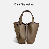 MENDY Women Bags Handbags Bucket Bag Real Leathe Fashion Tote Bag Genuine Leather Luxury Desginer Big Size Large Lady Hand Bags Quick Pick Grocers