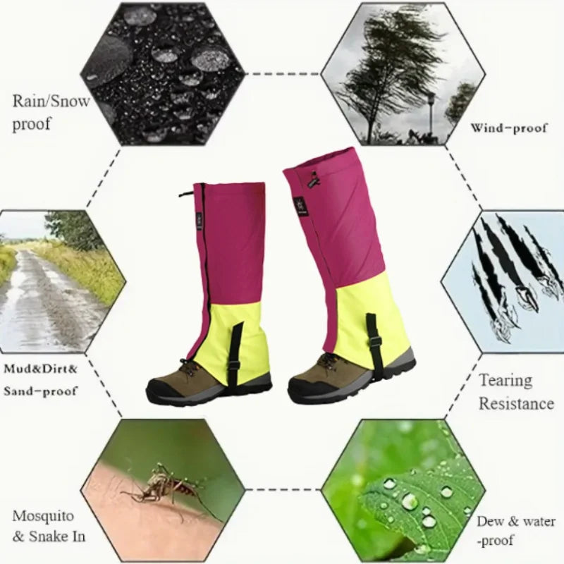 Waterproof Leg Gaiter Outdoor Snow Village Snow Cover Mountaineering Snow Desert Hiking Snow and Sand Prevention Leg Cover Skiin Quick Pick Grocers