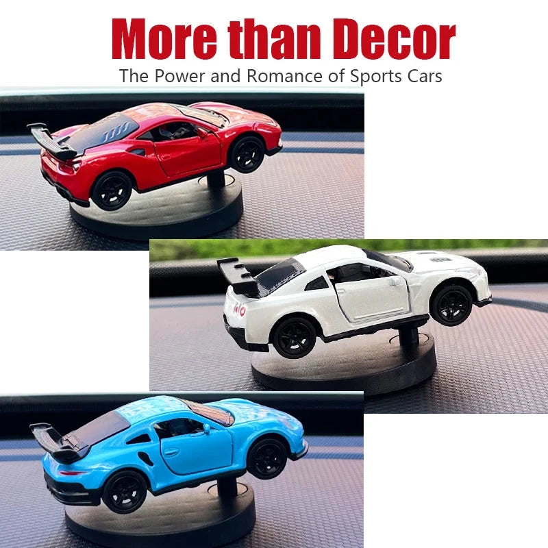 Drift Car Dashboard Toy Model – Swing Turning Sports Car Ornament, Fun Dashboard Decoration for Men & Car Interior Accessories Econic Blanks