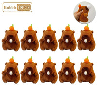 1-20PCS Plush Persimmon Wagging Tail Capybara Key Pendant Cute Plush Keychain Plush Doll Toy Schoolbag Pendant Gift Pendant Econic Blanks