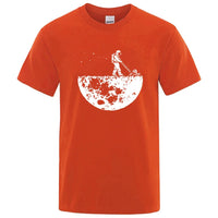 Men T-shirt High Quality Funny Cotton Blend Lunar Cleaner Printing Casual Cool Loose O-neck Male  for MenT-shirt Hip Hop Tees Quick Pick Grocers