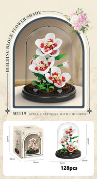 Eternal Flower Bouquet Bonsai Potted Plant Micro Building Blocks Model Home Decoration Puzzle Toys Kids Birthday Christmas Gifts Purest Peak Salt