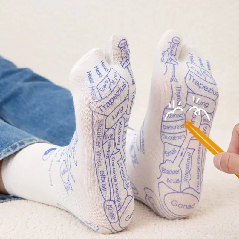 Physiotherapy Foot Care Massage Relieve Tired Feet Sock Acupressure Foot Massager Reflexology Socks Foot Acupoint Massage Tool Quick Pick Grocers