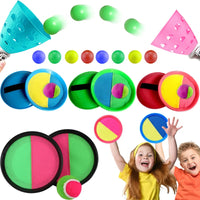 Children Sports Toys Toss & Catch Ball Sticky Balls Summer Outdoor Beach Toy Multiplayer Game Parent-child Interaction Gifts TMZ Quick Pick Grocers