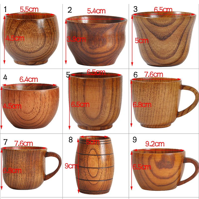 Wooden Big Belly Cups Handmade Natural Spruce Wood Cups Beer Tea Coffee Milk Water Cup Kitchen Bar Drinkware for Kitchen Quick Pick Grocers