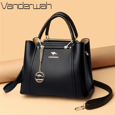 2024 Luxury Women Designer 3 Layers Shoulder Crossbody Sac Ladies Large Capacity Leather Handbags Shopper Brand Messenger Totes Quick Pick Grocers