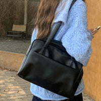 Korean Style Large Capacity Single Shoulder Women's Bag Versatile Vintage Underarm Bag Autumn 2025 New Arrival Tote Bag Quick Pick Grocers