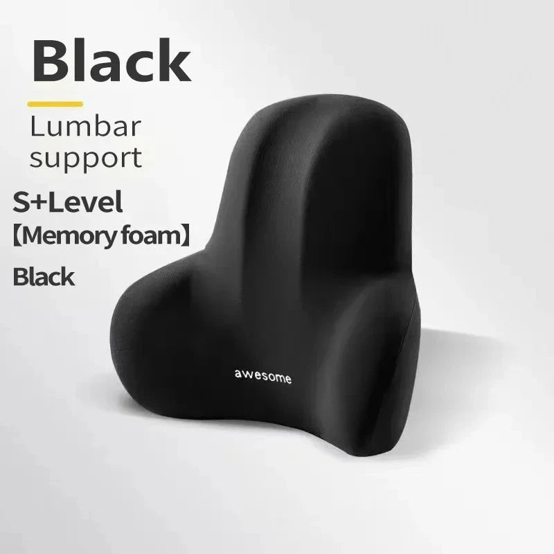 Memory Foam Lumbar Back Cushion for Car Office Gaming Chairs and Postpartum Waist Support Multi Functional Pain Relief Pillow Econic Blanks