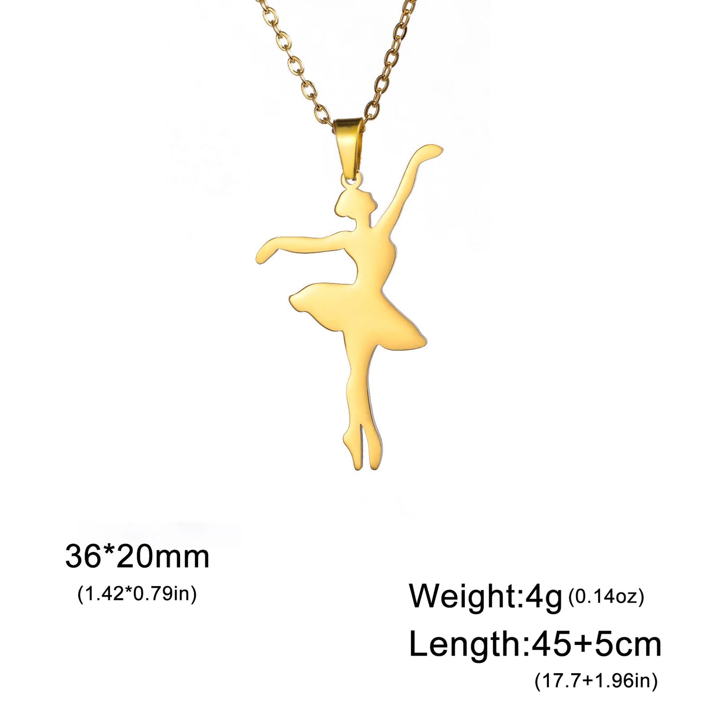 Rhythmic Gymnastics Necklace Women Trend 2025 Gymnast Stainless Steel Jewelry BFF Dancer Girl Sport Accessories Mother Day Gift Quick Pick Grocers