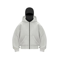 2025 Autumn and Winter New Men's and Women's Casual Sportswear With Hooded Mask Design, Sporty and Fashionable Plus Size Hoodie Econic Blanks
