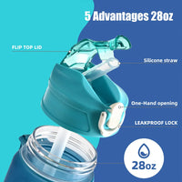 1PCS 800ML Large Capacity Sports Water Bottle Leak Proof Colorful Plastic Cup Drinking Outdoor Travel Portable Gym Fitness Jugs Econic Blanks