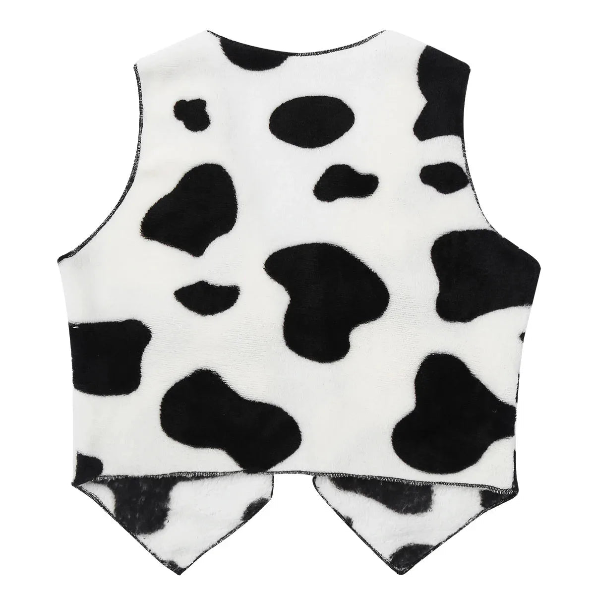 Black White Cowboy Cowgirl Costume Kids Halloween Party Fancy Dress Up Clothes Sleeveless Plush Cardigan Vest Waistcoat Tops Quick Pick Grocers