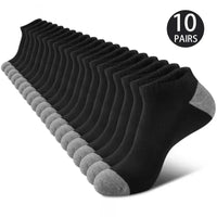 10 Pairs Of Comfortable Breathable Socks Sweat Absorbing Odor Proof Low Cut Solid Color Socks Suitable For Outdoor Activities Econic Blanks