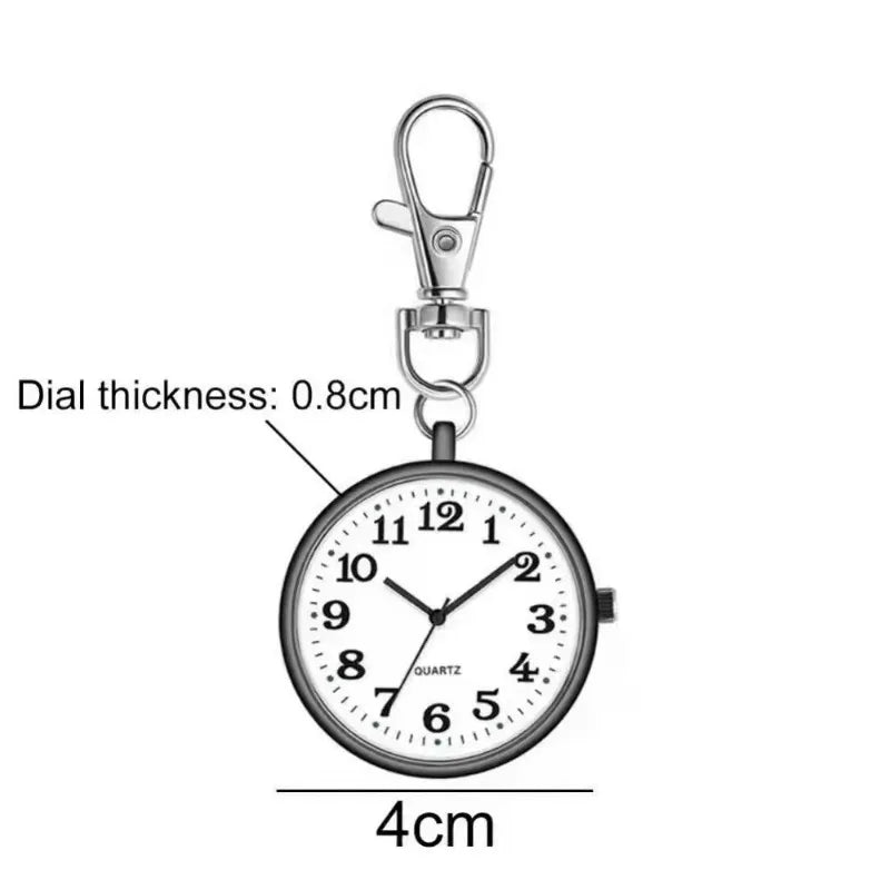 New Tiny Cute Quartz Pocket Watch with Keyring Men Women Quartz Watch for Nurses Doctors Students Minimalist Watches Child Gift Quick Pick Grocers