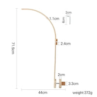 Baby Rattle Toy Bed Bell Bracket Wooden Mobile 0-12 Months Newborn Crochet Bed Bell Hanging Toys Holder Bracket Infant Crib Gift Purest Peak