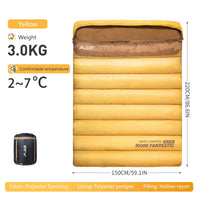 BSWOLF 2 Person Camping Sleeping Bag Four Seasons Portable Winter Sleeping Bag for Outdoor Camp Travel Hiking
