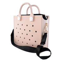 EVA Large Leather Shoulder Bag Handbag Tote Bag Storage for Women Casual Waterproof Beach Bag Hole Fit Charm Fashion Storage Bag Quick Pick Grocers