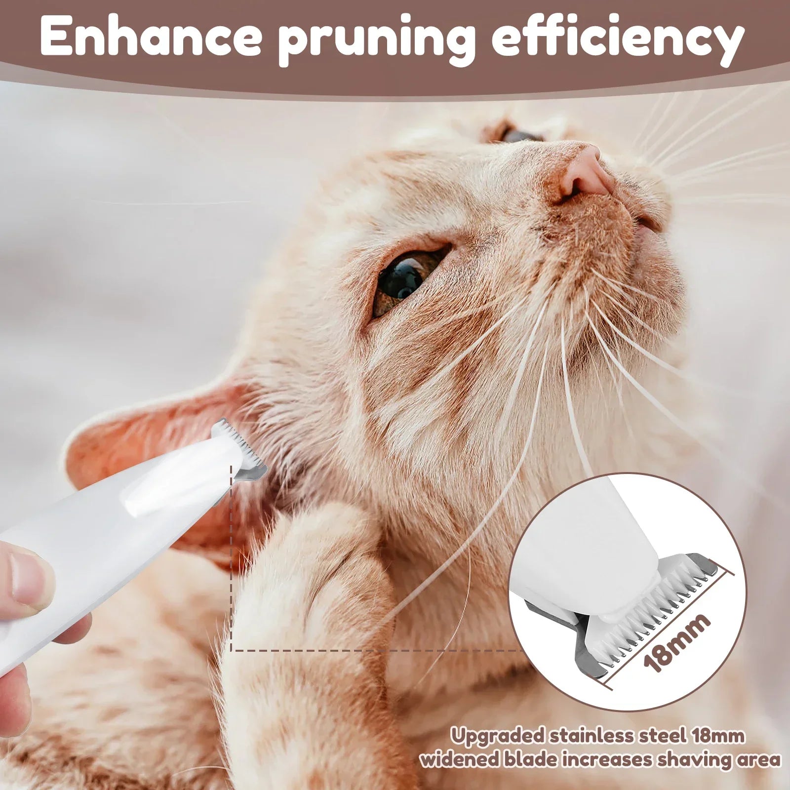 New Dog Paw Trimmer with LED Light Fully Waterproof Pet Hair Trimmer with LED Display Dog Clippers for Grooming 18mm Widen Blade Quick Pick Grocers