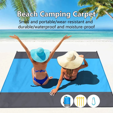 200*210cm Sandproof Beach Blanket Waterproof Beach Mat Portable Lightweight Picnic Blanket Camping Mat For Travel Hiking Sports Econic Blanks